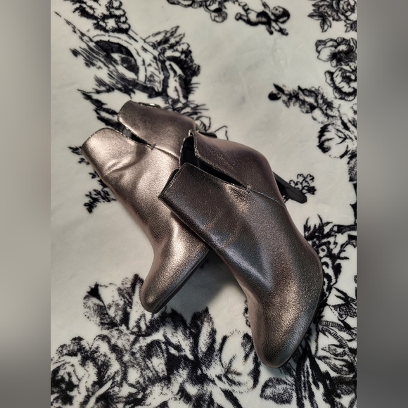 Zara Trafaluc Silver Ankle Boots, 6 - Picture 3 of 12
